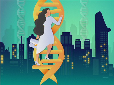 Careers Ladder bioscience careers city illustration ladder science scientist