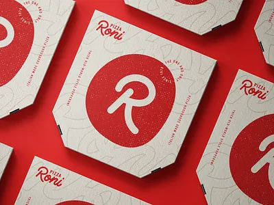 Pizza Roni branding design logo typography