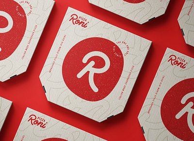 Pizza Roni branding design logo typography