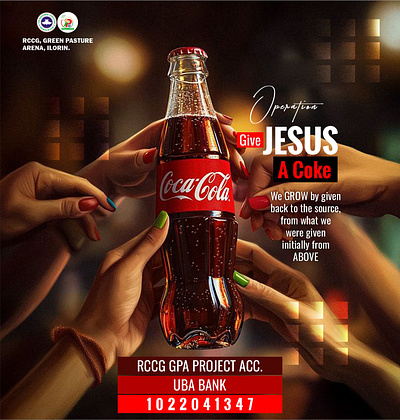 Give Jesus a coke church design coke design fliers graphic design