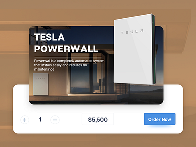 Ecommerce Item buy e commerce order powerwall price quantity tesla