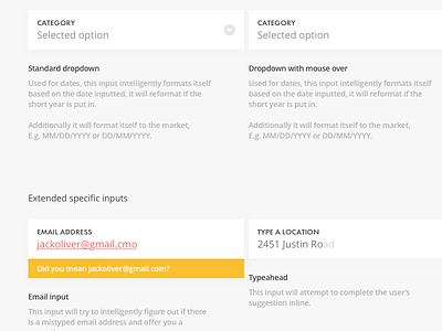 Style Guide forms inputs style guide ux