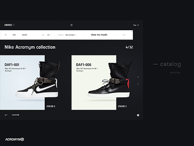 Crosser concept cyberpunk ecommerc fashion promo shop store ui ux web