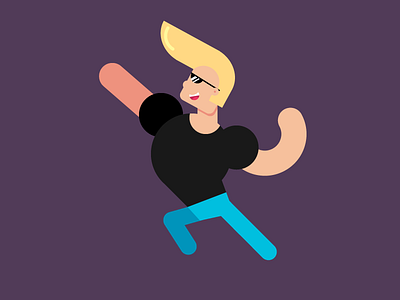 Check the Pecs design flexing johnny bravo illustration