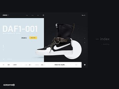 Crosser concept cyberpunk ecommerc fashion promo shop store ui ux web