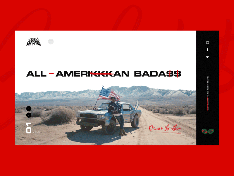 JOEY BADA$$ - Album design concept - 03 about album interaction menu music redesign ui webdesign