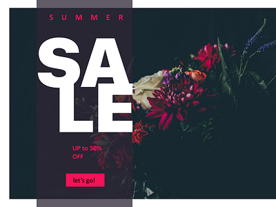 Sale page for lingerie brand component daily ui flat design floral illustration minimal photoshop responsive sale sketch ui ux