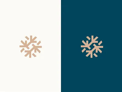 Logo - snowflake design elegant logo minimal snowflake
