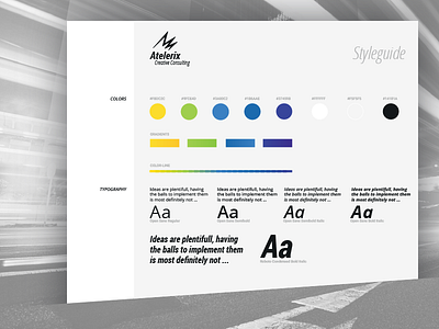 Atelerix Creative Consulting android brand colors creative direction hybrid ios management mobile styleguide web