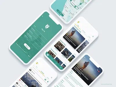 Travel app app card concept flowselect share travel ui ux