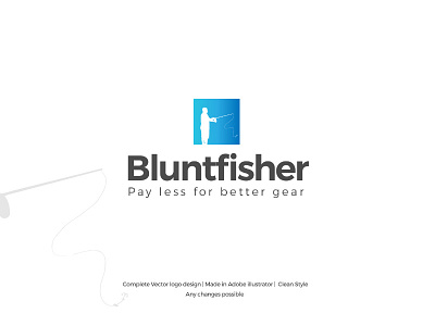 Bluntfisher Logo fishing gear logo