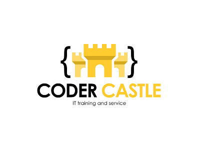 Coder castle logo castle coder logo