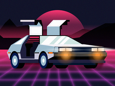 Delorean DMC-12 90s back car delorean dmc 12 future magenta retro the to