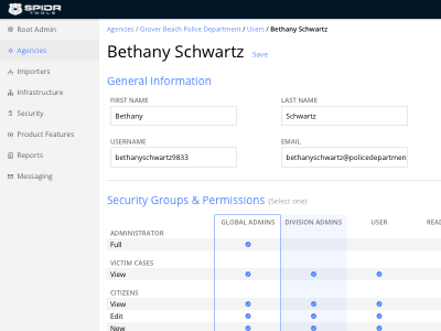 Internal Tools UI blue enterprise fields layout navigation permissions product text fields tools ui user groups ux