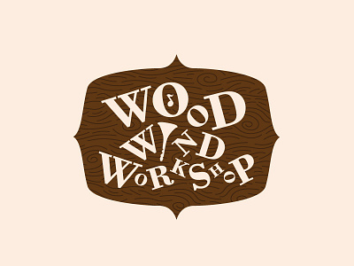 𝕨𝕠𝕠𝕕𝕨𝕚𝕟𝕕 𝕨𝕠𝕣𝕜𝕤𝕙𝕠𝕡 branding children design illustration kids logo music shield type typography wood woodwind