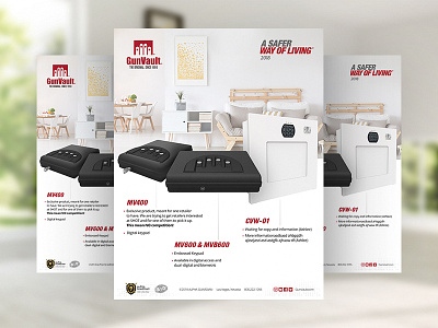 GunVault | Sales Flyer flyer gunvault photoshop product