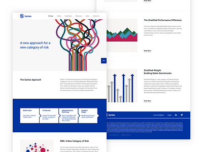 Syntax - Strategy Page branding desktop finance financial geometric investment strategy ui user interface ux web website