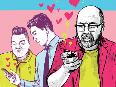 Kim's Convenience Poster advertising appa cbc digital colour handdrawn illustration ink paul sun hyung lee portrait tv