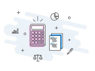 Diversity targets: Number Crunching analytics calculator charts diversity icons illustration number vector