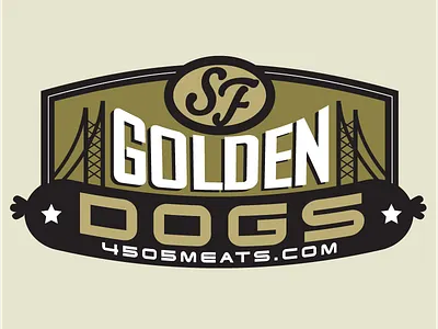 Golden Dogs 4505 meats badge golden gate bridge hot dogs san francisco