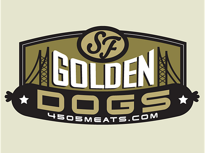 Golden Dogs 4505 meats badge golden gate bridge hot dogs san francisco