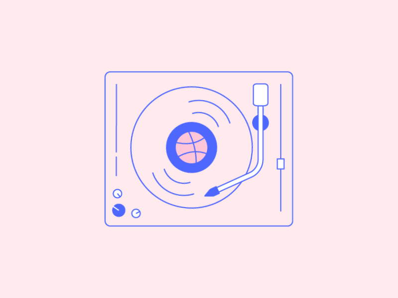 Dribbble Record Player debut player design dribbble illustration record