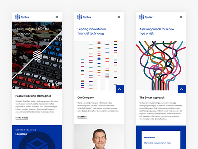 Syntax - Mobile Website branding finance investment mobile responsive ui ux web website