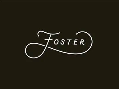 Foster branding hand lettering logo type typography