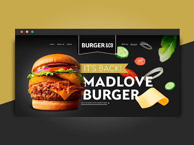 Burger & Co landing page uiux website