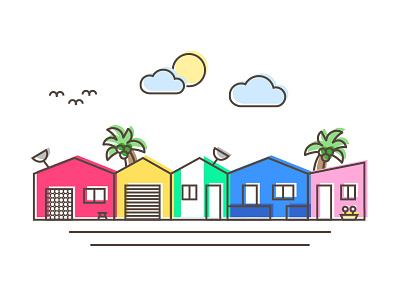 Brazilian houses IV beach brazil city colourful cute design flat houses minimalist paradise summer