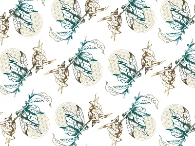 Pattern Play coffee design flower of life pattern plant