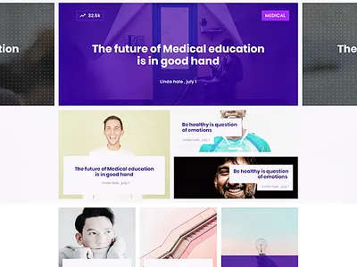 Sharp squared layout for wordpress grid layout modern ui ux wordpress