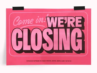 Come in! lettering riso