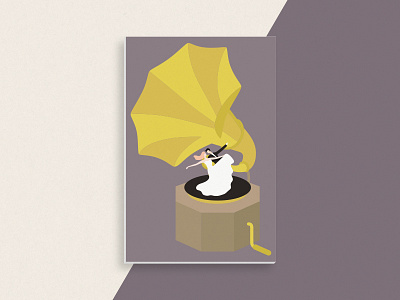 "Gramophone" Wedding Illustration bride and groom classic dance gramophone illustration invitation music stationery vector wedding wedding illustration