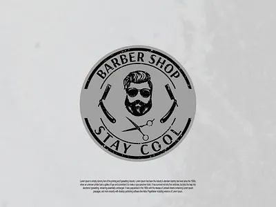 Barber ilustration logo