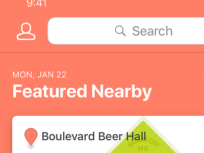 PourMeABeer on the X app app design beer craft beer ios 11 nearby search