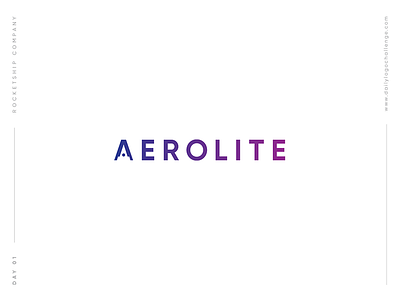 Daily Logo Challenge | 01. Rocketship aerolite challenge daily dailylogochallenge letter a logo rocketship