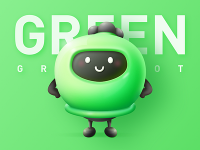 Green Dot cartoon color cool cute doll game green illustration mascot sketch