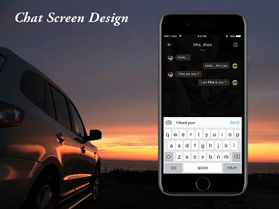 Chat Screen app banner chat design graphic iphone web webpage