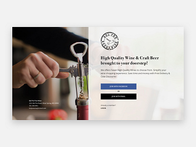 Pre-launch Landing Page beer coming soon landing page one page wine