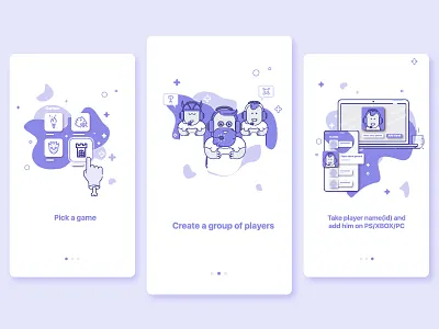 Onboarding Screens app game onboarding page screens ui ux