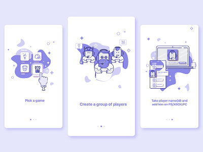 Onboarding Screens app game onboarding page screens ui ux