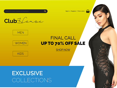 Fashion Template e commerce fashion photoshop psd design template design website design