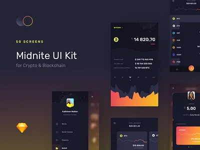 🎉 Midnite UI Kit is live! chart crypto cryptocurency currency graph ios ki mobile statistics stats ui wallet