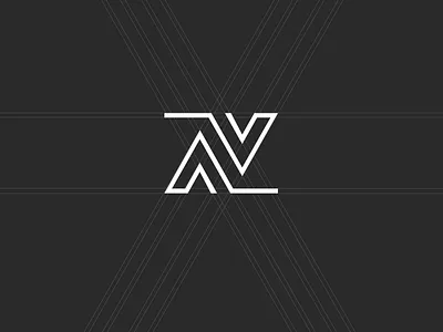 Nav Logo Design a logo geometric grid letter minimal n logo nav v logo wordmark