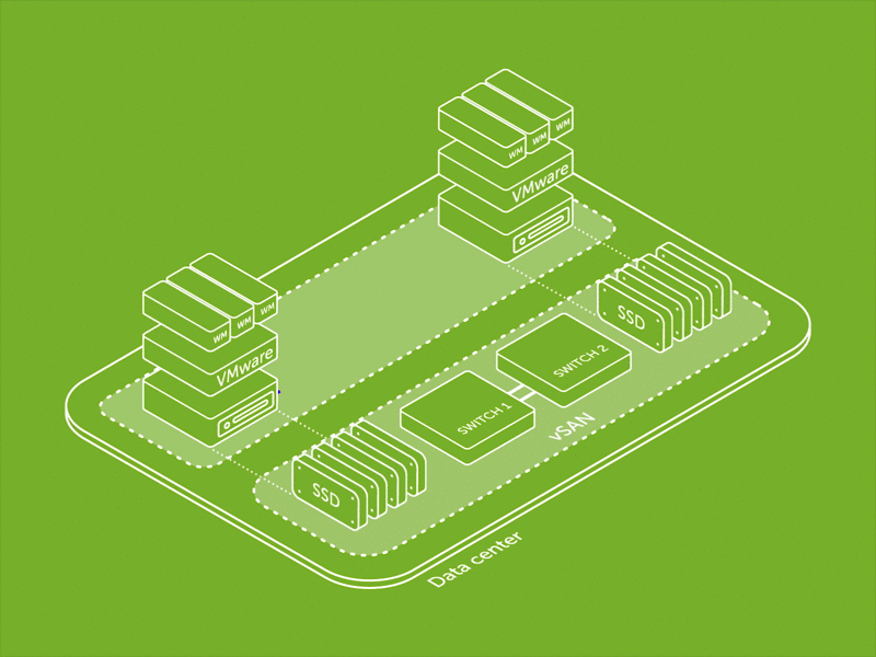 Cloud Infrastructure Features after effects animation cloud features gif illustration isometric slider