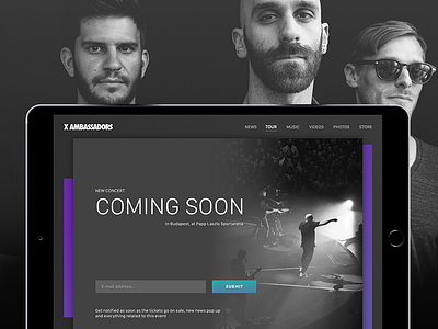 Coming Soon Page attila comingsoon concert ipad music szabo tremt weekly ui x ambassadors