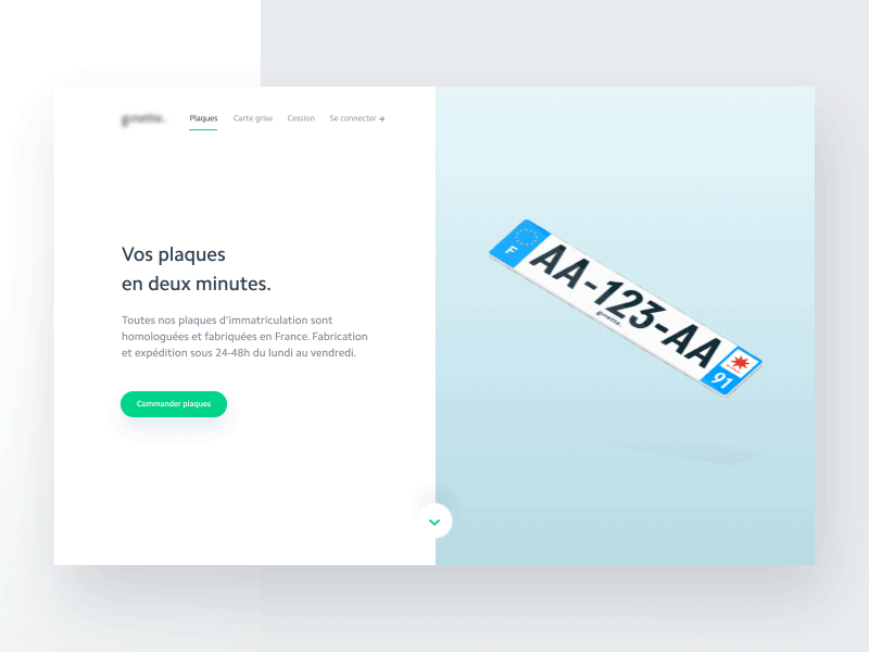 Overview page animation car registration document emmanuel julliot illustration interface landing page license plate number plate registration document vehicle web
