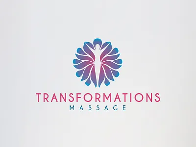Massage Spa Logo Design leaf leaves negative space silhouette spa