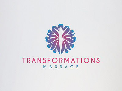 Massage Spa Logo Design leaf leaves negative space silhouette spa